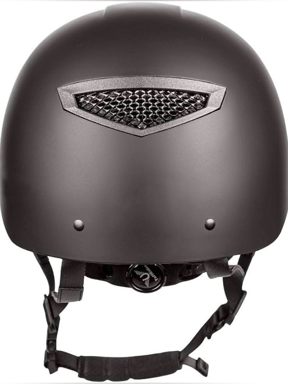 Matte Black Equestrian Riding Helmet with Vent Panels - used once - Picture 3 of 5